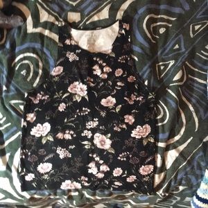 Floral high neck tank top